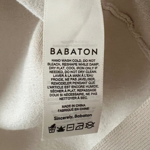 Aritzia Babaton Open Front Knit Tie Short Cardigan Light Birch Size Medium - Picture 7 of 8